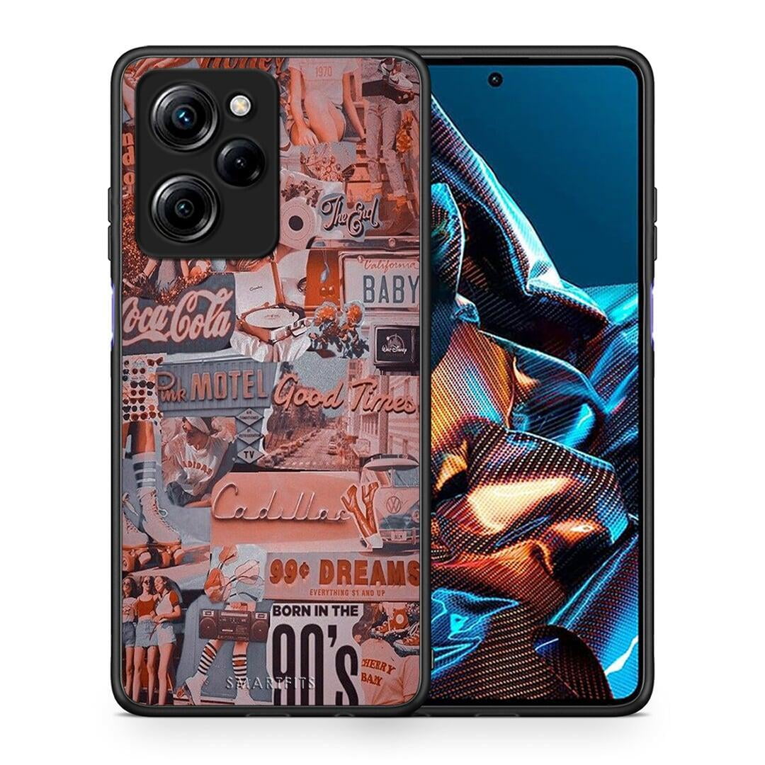 Θήκη Xiaomi Poco X5 Pro 5G Dual Born In 90s από τη Smartfits με σχέδιο στο πίσω μέρος και μαύρο περίβλημα | Xiaomi Poco X5 Pro 5G Dual Born In 90s Case with Colorful Back and Black Bezels