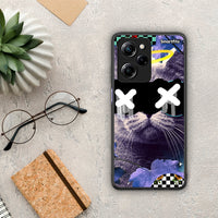 Thumbnail for Θήκη Xiaomi Poco X5 Pro 5G Dual Cat Collage από τη Smartfits με σχέδιο στο πίσω μέρος και μαύρο περίβλημα | Xiaomi Poco X5 Pro 5G Dual Cat Collage Case with Colorful Back and Black Bezels