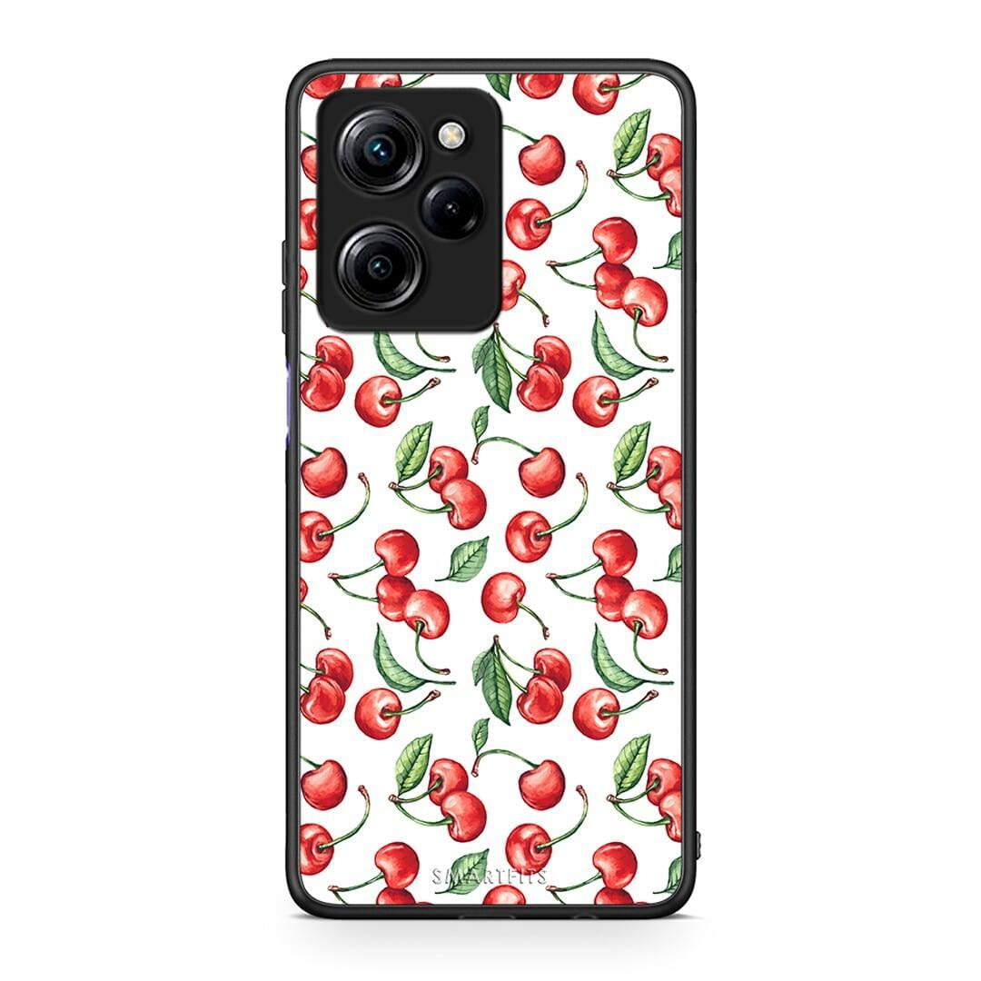 Θήκη Xiaomi Poco X5 Pro 5G Dual Cherry Summer από τη Smartfits με σχέδιο στο πίσω μέρος και μαύρο περίβλημα | Xiaomi Poco X5 Pro 5G Dual Cherry Summer Case with Colorful Back and Black Bezels