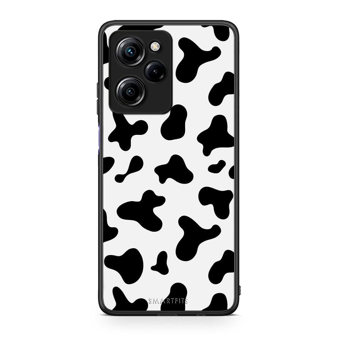 Θήκη Xiaomi Poco X5 Pro 5G Dual Cow Print από τη Smartfits με σχέδιο στο πίσω μέρος και μαύρο περίβλημα | Xiaomi Poco X5 Pro 5G Dual Cow Print Case with Colorful Back and Black Bezels