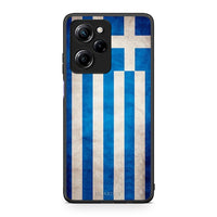 Thumbnail for Θήκη Xiaomi Poco X5 Pro 5G Dual Flag Greek από τη Smartfits με σχέδιο στο πίσω μέρος και μαύρο περίβλημα | Xiaomi Poco X5 Pro 5G Dual Flag Greek Case with Colorful Back and Black Bezels