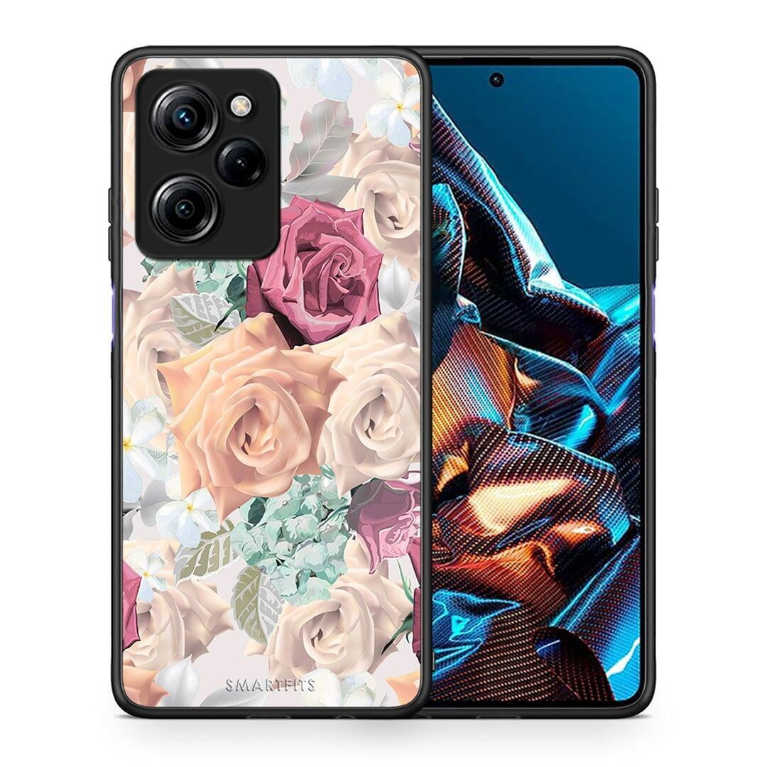 Θήκη Xiaomi Poco X5 Pro 5G Dual Floral Bouquet από τη Smartfits με σχέδιο στο πίσω μέρος και μαύρο περίβλημα | Xiaomi Poco X5 Pro 5G Dual Floral Bouquet Case with Colorful Back and Black Bezels