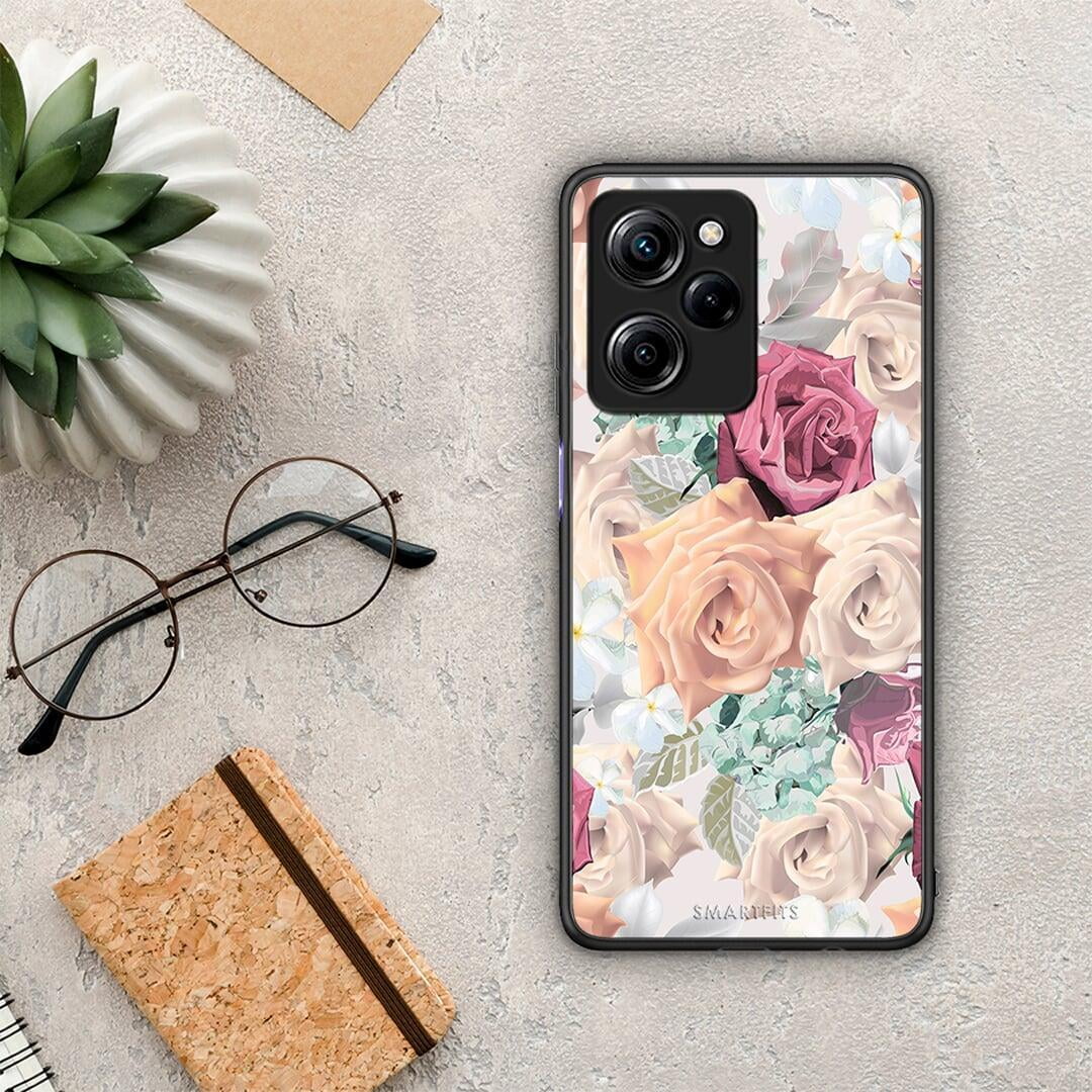 Θήκη Xiaomi Poco X5 Pro 5G Dual Floral Bouquet από τη Smartfits με σχέδιο στο πίσω μέρος και μαύρο περίβλημα | Xiaomi Poco X5 Pro 5G Dual Floral Bouquet Case with Colorful Back and Black Bezels