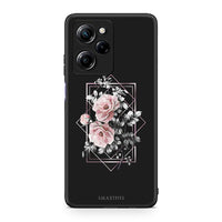 Thumbnail for Θήκη Xiaomi Poco X5 Pro 5G Dual Flower Frame από τη Smartfits με σχέδιο στο πίσω μέρος και μαύρο περίβλημα | Xiaomi Poco X5 Pro 5G Dual Flower Frame Case with Colorful Back and Black Bezels