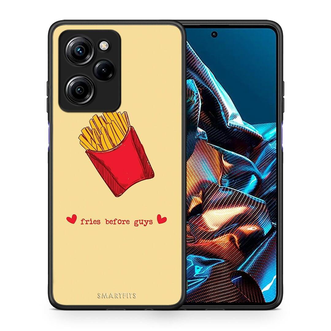 Θήκη Xiaomi Poco X5 Pro 5G Dual Fries Before Guys από τη Smartfits με σχέδιο στο πίσω μέρος και μαύρο περίβλημα | Xiaomi Poco X5 Pro 5G Dual Fries Before Guys Case with Colorful Back and Black Bezels