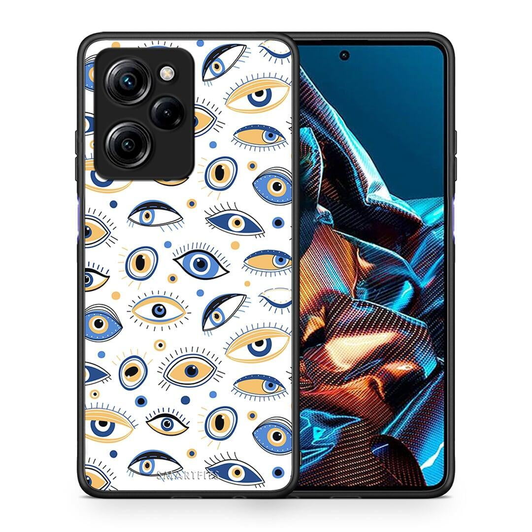 Θήκη Xiaomi Poco X5 Pro 5G Dual Ftou Ftou από τη Smartfits με σχέδιο στο πίσω μέρος και μαύρο περίβλημα | Xiaomi Poco X5 Pro 5G Dual Ftou Ftou Case with Colorful Back and Black Bezels