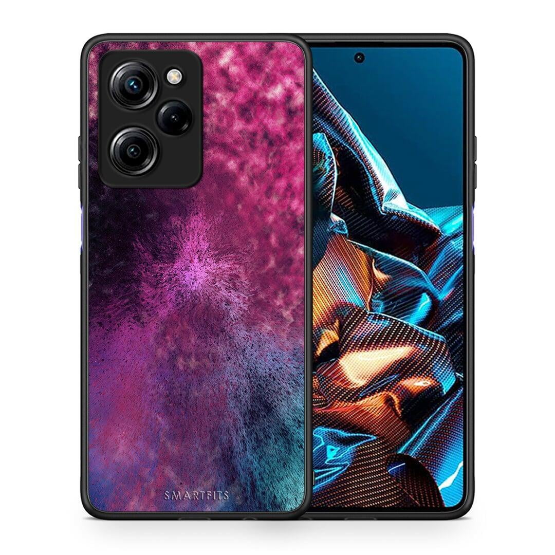 Θήκη Xiaomi Poco X5 Pro 5G Dual Galactic Aurora από τη Smartfits με σχέδιο στο πίσω μέρος και μαύρο περίβλημα | Xiaomi Poco X5 Pro 5G Dual Galactic Aurora Case with Colorful Back and Black Bezels