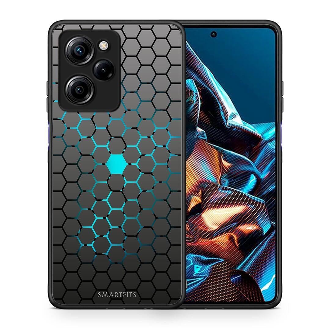 Θήκη Xiaomi Poco X5 Pro 5G Dual Geometric Hexagonal από τη Smartfits με σχέδιο στο πίσω μέρος και μαύρο περίβλημα | Xiaomi Poco X5 Pro 5G Dual Geometric Hexagonal Case with Colorful Back and Black Bezels