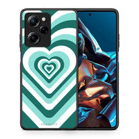 Thumbnail for Θήκη Xiaomi Poco X5 Pro 5G Dual Green Hearts από τη Smartfits με σχέδιο στο πίσω μέρος και μαύρο περίβλημα | Xiaomi Poco X5 Pro 5G Dual Green Hearts Case with Colorful Back and Black Bezels