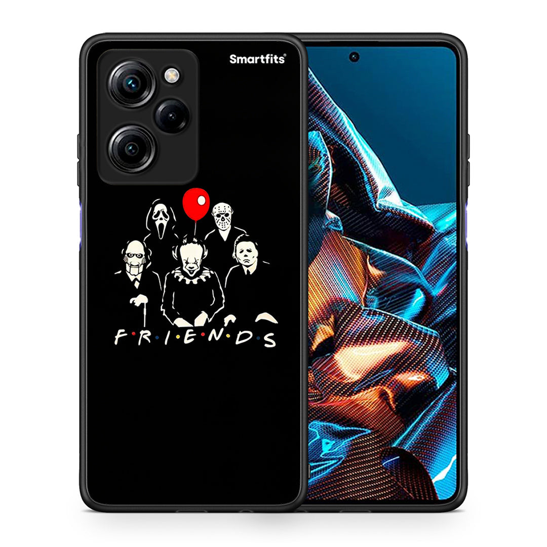 Θήκη Xiaomi Poco X5 Pro 5G Dual Halloween Friends από τη Smartfits με σχέδιο στο πίσω μέρος και μαύρο περίβλημα | Xiaomi Poco X5 Pro 5G Dual Halloween Friends Case with Colorful Back and Black Bezels