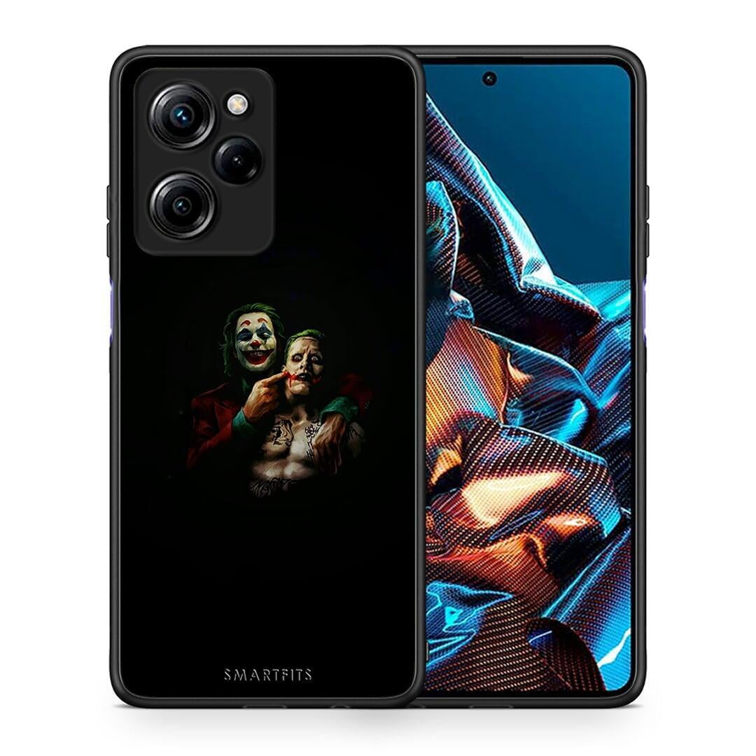 Θήκη Xiaomi Poco X5 Pro 5G Dual Hero Clown από τη Smartfits με σχέδιο στο πίσω μέρος και μαύρο περίβλημα | Xiaomi Poco X5 Pro 5G Dual Hero Clown Case with Colorful Back and Black Bezels