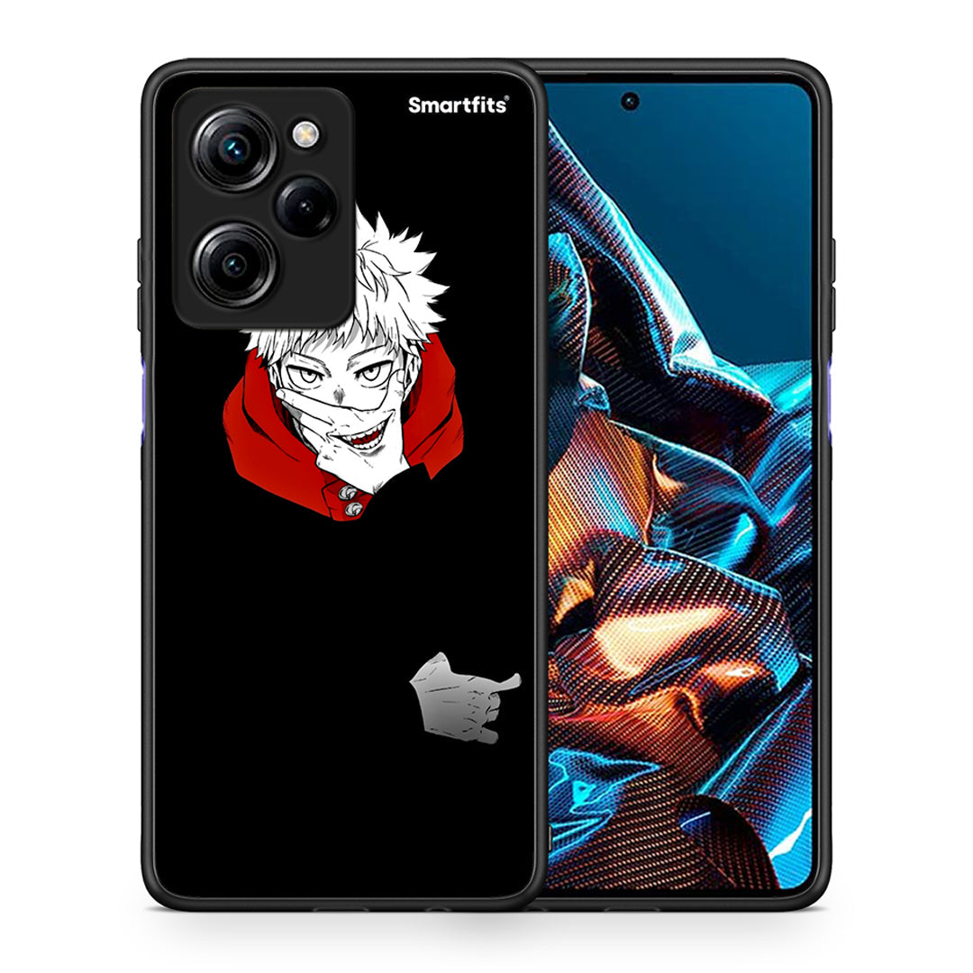 Θήκη Xiaomi Poco X5 Pro 5G Dual Itadori Anime από τη Smartfits με σχέδιο στο πίσω μέρος και μαύρο περίβλημα | Xiaomi Poco X5 Pro 5G Dual Itadori Anime Case with Colorful Back and Black Bezels