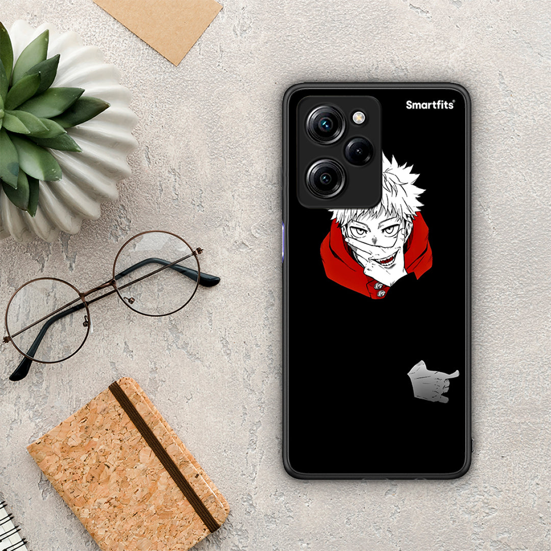 Θήκη Xiaomi Poco X5 Pro 5G Dual Itadori Anime από τη Smartfits με σχέδιο στο πίσω μέρος και μαύρο περίβλημα | Xiaomi Poco X5 Pro 5G Dual Itadori Anime Case with Colorful Back and Black Bezels