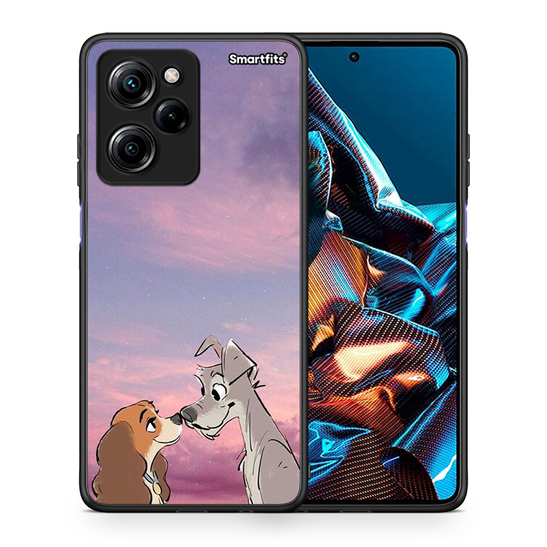 Θήκη Xiaomi Poco X5 Pro 5G Dual Lady And Tramp από τη Smartfits με σχέδιο στο πίσω μέρος και μαύρο περίβλημα | Xiaomi Poco X5 Pro 5G Dual Lady And Tramp Case with Colorful Back and Black Bezels