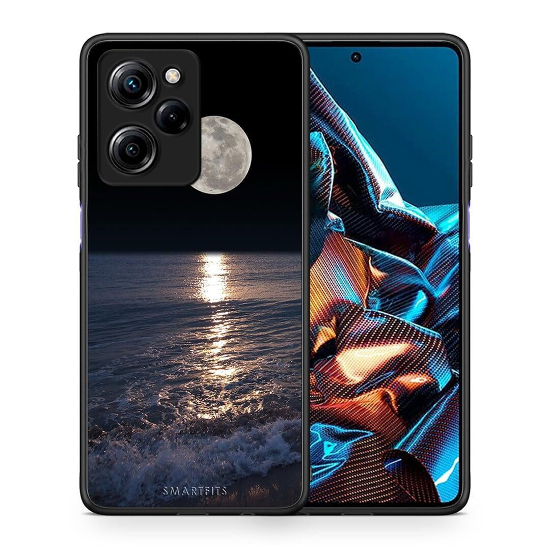 Θήκη Xiaomi Poco X5 Pro 5G Dual Landscape Moon από τη Smartfits με σχέδιο στο πίσω μέρος και μαύρο περίβλημα | Xiaomi Poco X5 Pro 5G Dual Landscape Moon Case with Colorful Back and Black Bezels