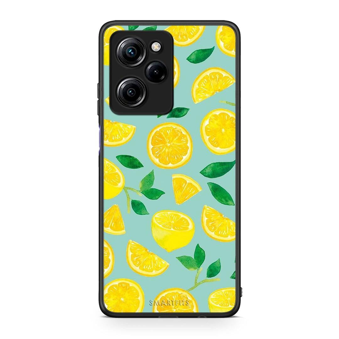 Θήκη Xiaomi Poco X5 Pro 5G Dual Lemons από τη Smartfits με σχέδιο στο πίσω μέρος και μαύρο περίβλημα | Xiaomi Poco X5 Pro 5G Dual Lemons Case with Colorful Back and Black Bezels