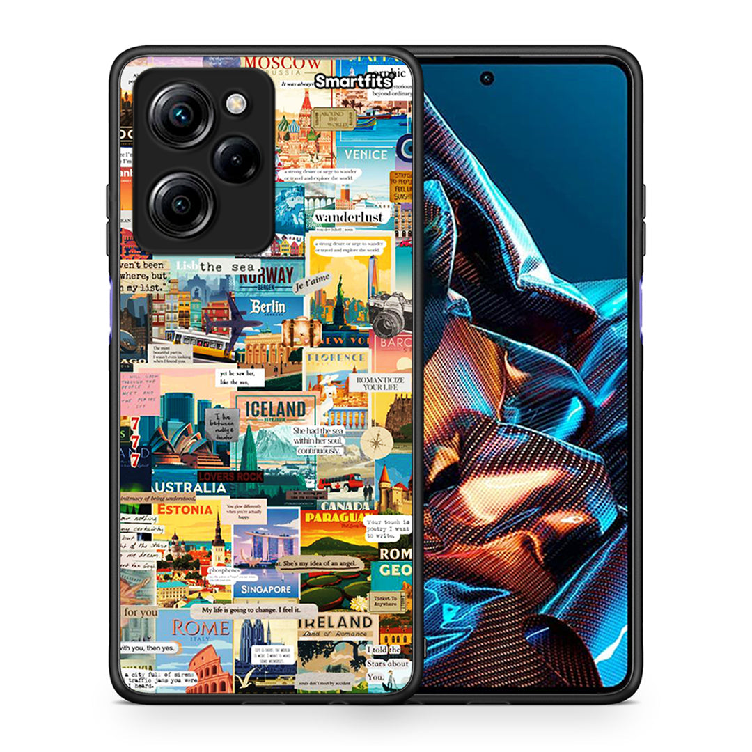 Θήκη Xiaomi Poco X5 Pro 5G Dual Live To Travel από τη Smartfits με σχέδιο στο πίσω μέρος και μαύρο περίβλημα | Xiaomi Poco X5 Pro 5G Dual Live To Travel Case with Colorful Back and Black Bezels