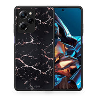 Thumbnail for Θήκη Xiaomi Poco X5 Pro 5G Dual Marble Black Rosegold από τη Smartfits με σχέδιο στο πίσω μέρος και μαύρο περίβλημα | Xiaomi Poco X5 Pro 5G Dual Marble Black Rosegold Case with Colorful Back and Black Bezels