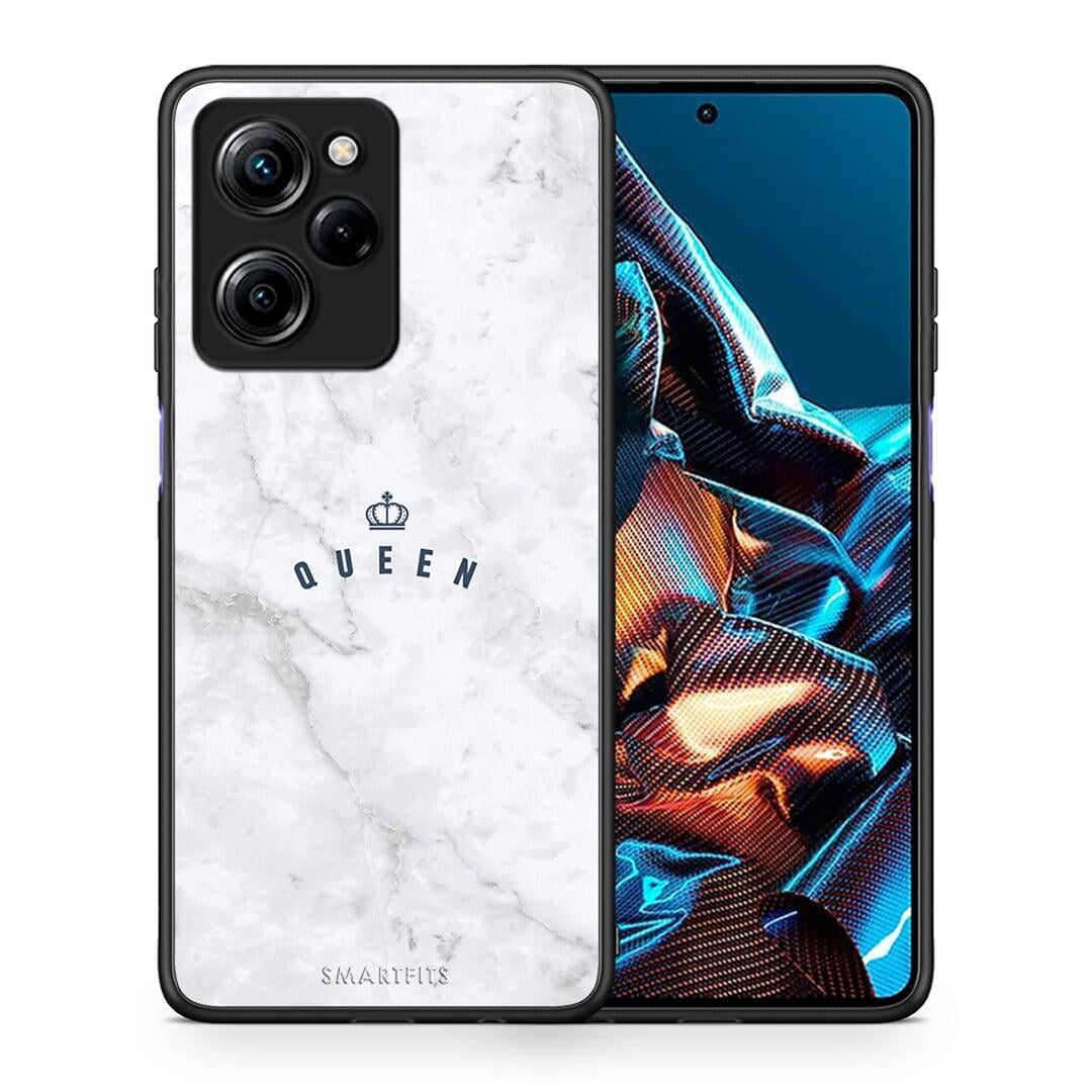 Θήκη Xiaomi Poco X5 Pro 5G Dual Marble Queen από τη Smartfits με σχέδιο στο πίσω μέρος και μαύρο περίβλημα | Xiaomi Poco X5 Pro 5G Dual Marble Queen Case with Colorful Back and Black Bezels