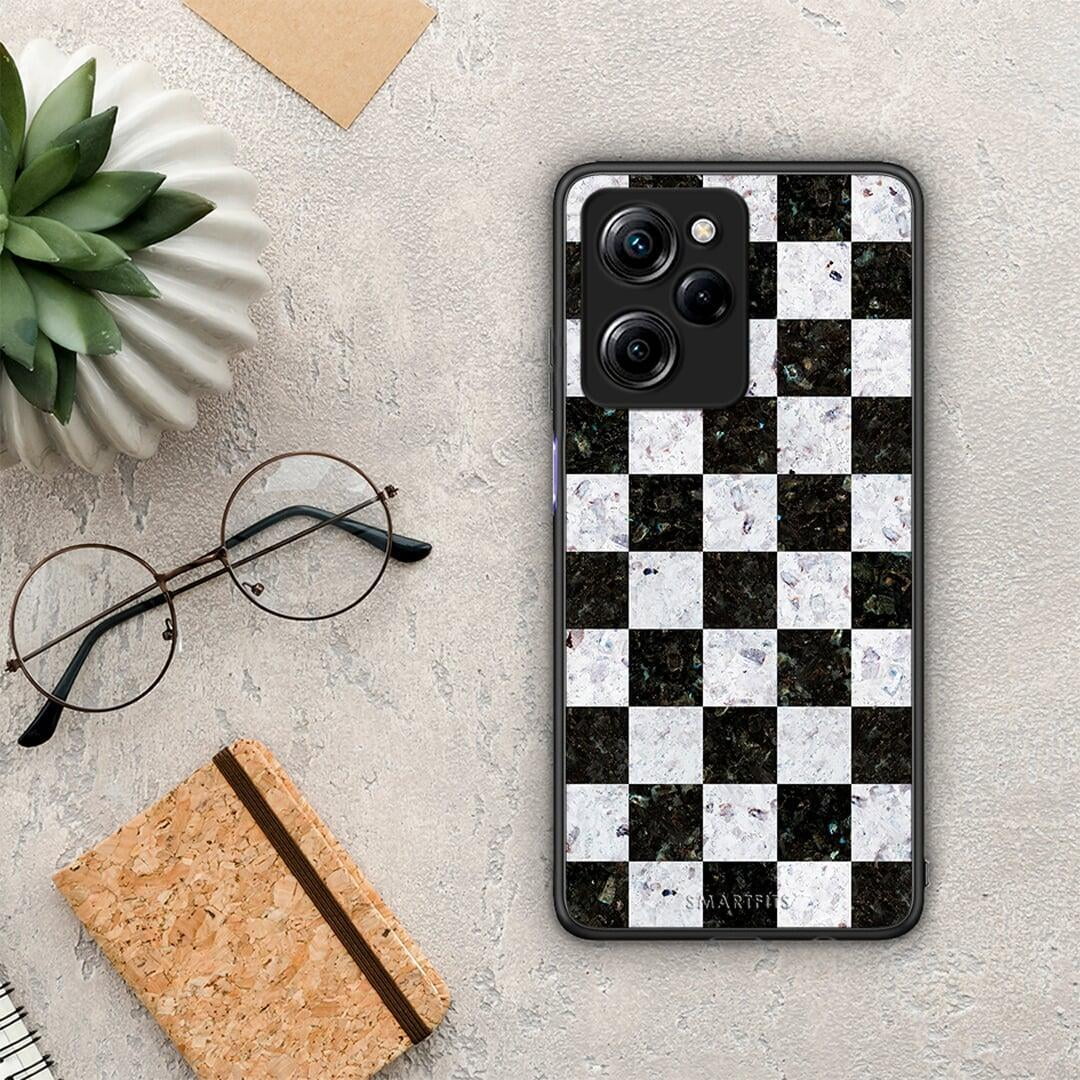 Θήκη Xiaomi Poco X5 Pro 5G Dual Marble Square Geometric από τη Smartfits με σχέδιο στο πίσω μέρος και μαύρο περίβλημα | Xiaomi Poco X5 Pro 5G Dual Marble Square Geometric Case with Colorful Back and Black Bezels