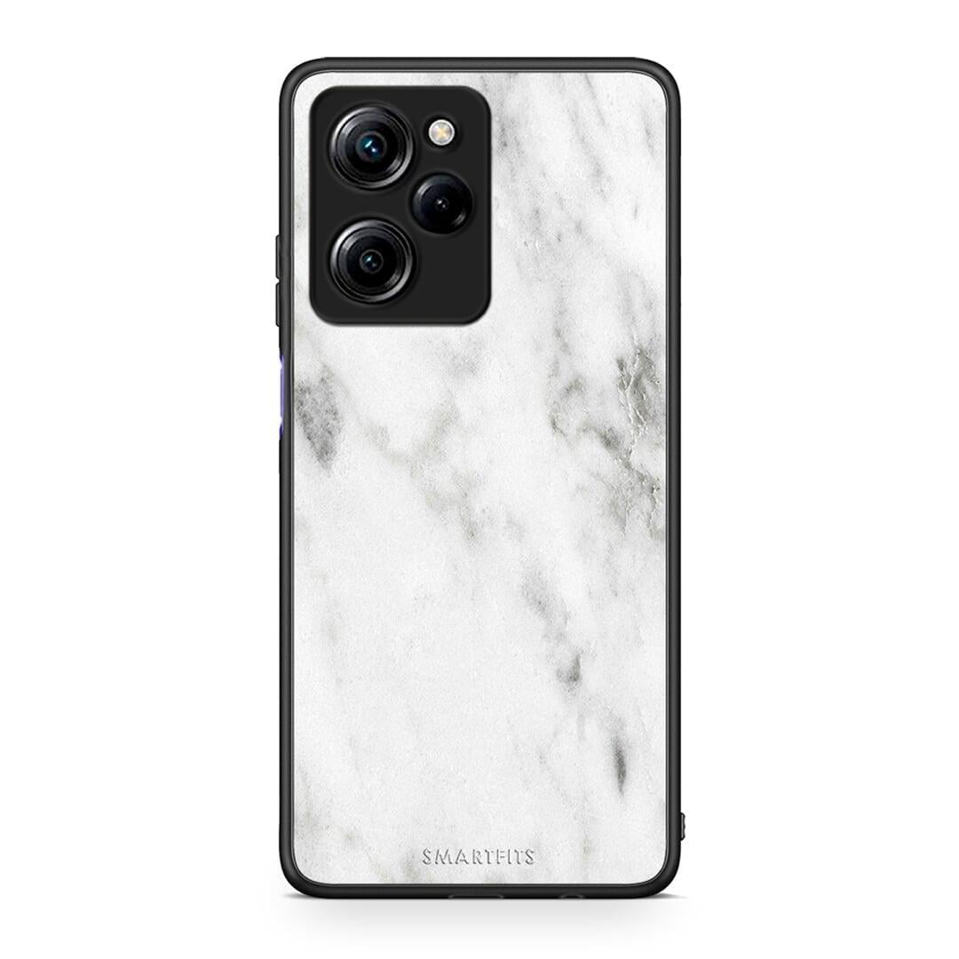 Θήκη Xiaomi Poco X5 Pro 5G Dual Marble White από τη Smartfits με σχέδιο στο πίσω μέρος και μαύρο περίβλημα | Xiaomi Poco X5 Pro 5G Dual Marble White Case with Colorful Back and Black Bezels