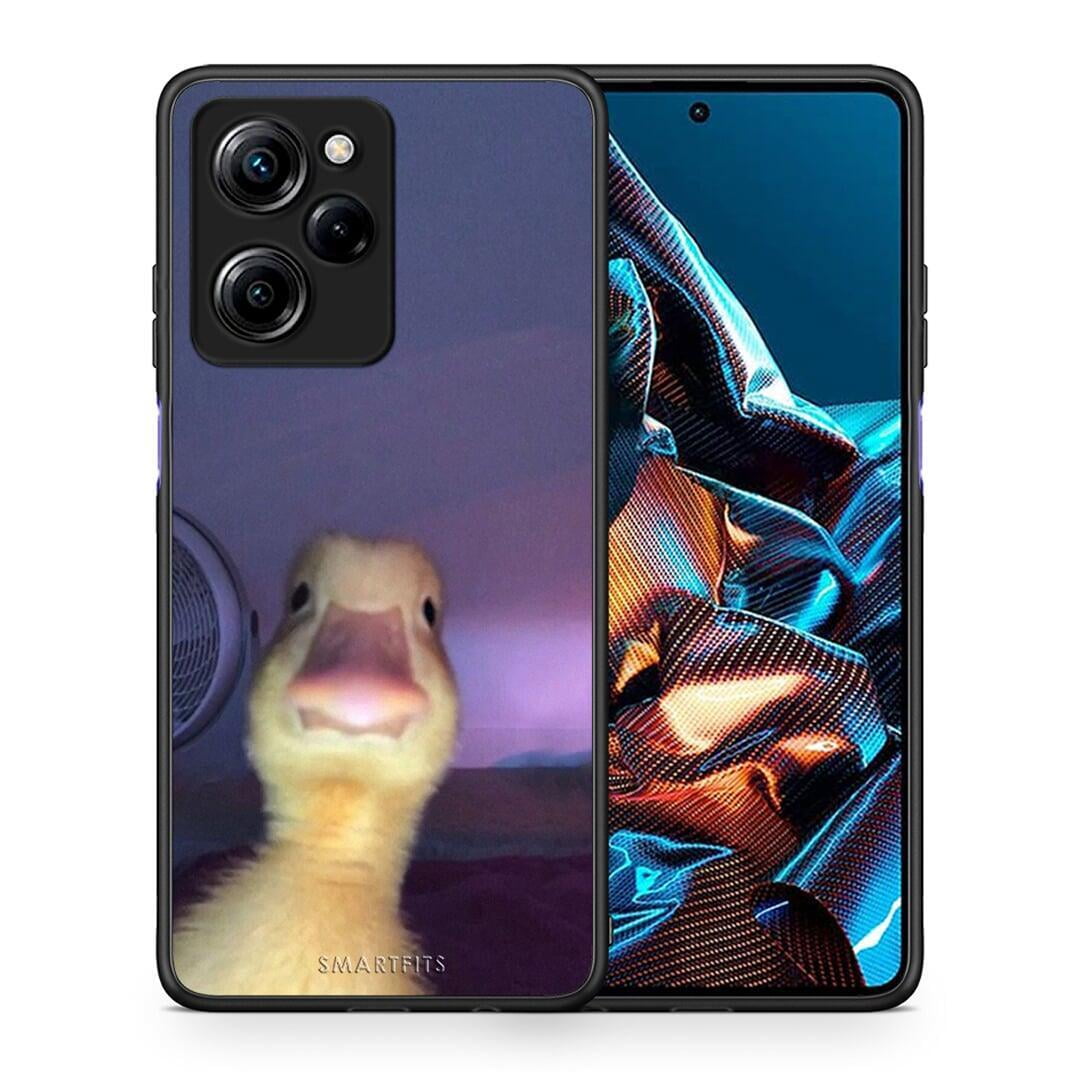 Θήκη Xiaomi Poco X5 Pro 5G Dual Meme Duck από τη Smartfits με σχέδιο στο πίσω μέρος και μαύρο περίβλημα | Xiaomi Poco X5 Pro 5G Dual Meme Duck Case with Colorful Back and Black Bezels