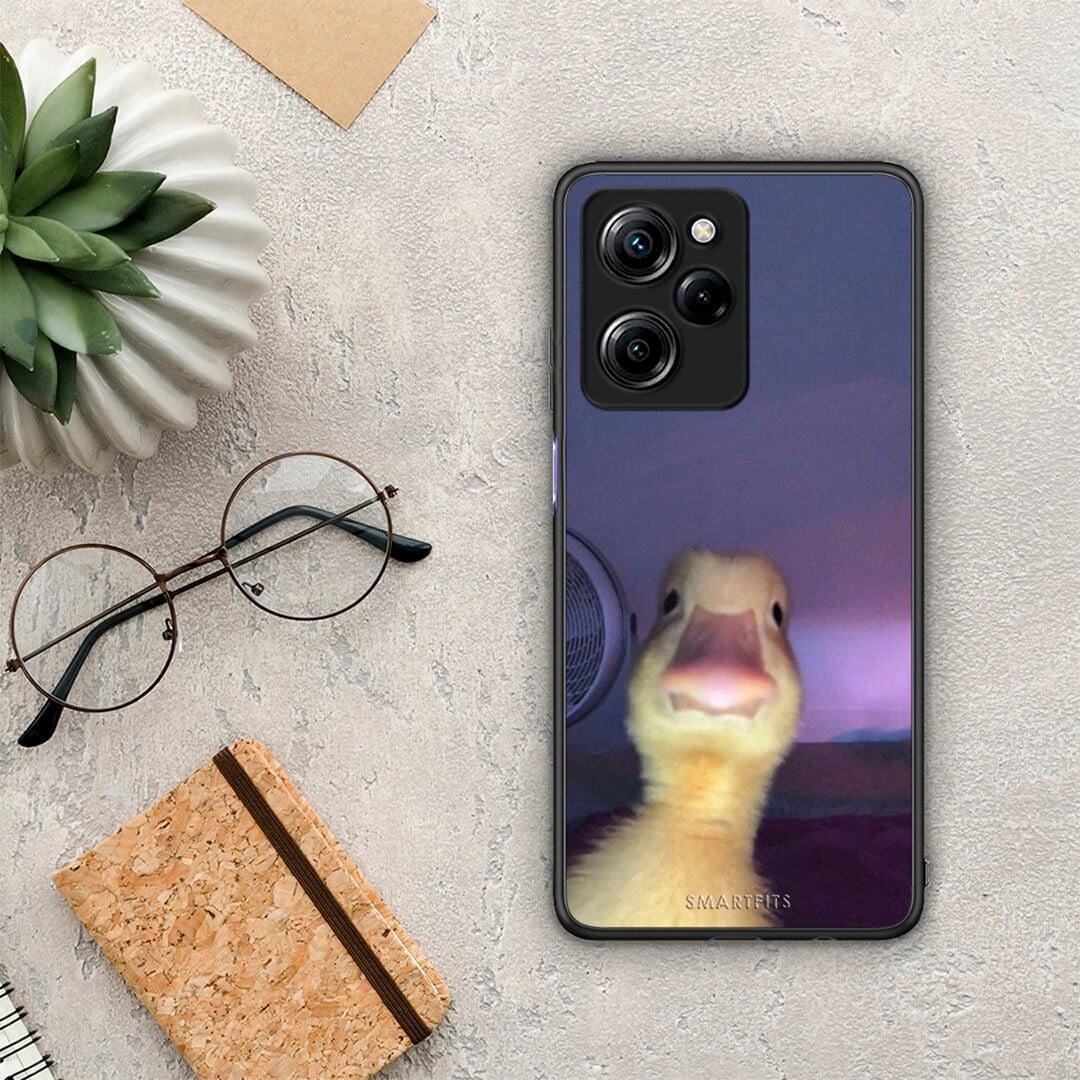 Θήκη Xiaomi Poco X5 Pro 5G Dual Meme Duck από τη Smartfits με σχέδιο στο πίσω μέρος και μαύρο περίβλημα | Xiaomi Poco X5 Pro 5G Dual Meme Duck Case with Colorful Back and Black Bezels