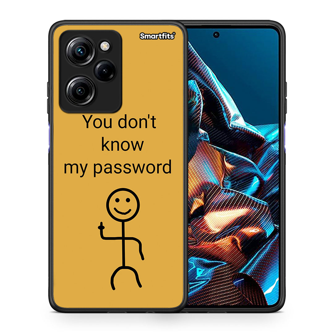 Θήκη Xiaomi Poco X5 Pro 5G Dual My Password από τη Smartfits με σχέδιο στο πίσω μέρος και μαύρο περίβλημα | Xiaomi Poco X5 Pro 5G Dual My Password Case with Colorful Back and Black Bezels