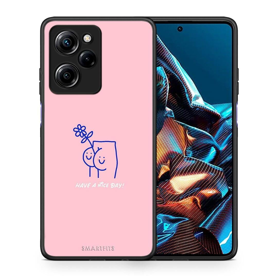 Θήκη Xiaomi Poco X5 Pro 5G Dual Nice Day από τη Smartfits με σχέδιο στο πίσω μέρος και μαύρο περίβλημα | Xiaomi Poco X5 Pro 5G Dual Nice Day Case with Colorful Back and Black Bezels