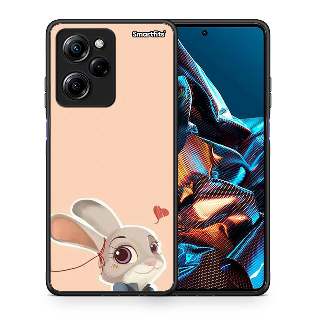 Θήκη Xiaomi Poco X5 Pro 5G Dual Nick Wilde And Judy Hopps Love 2 από τη Smartfits με σχέδιο στο πίσω μέρος και μαύρο περίβλημα | Xiaomi Poco X5 Pro 5G Dual Nick Wilde And Judy Hopps Love 2 Case with Colorful Back and Black Bezels