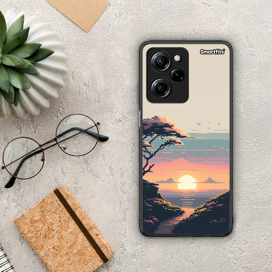 Θήκη Xiaomi Poco X5 Pro 5G Dual Pixel Sunset από τη Smartfits με σχέδιο στο πίσω μέρος και μαύρο περίβλημα | Xiaomi Poco X5 Pro 5G Dual Pixel Sunset Case with Colorful Back and Black Bezels