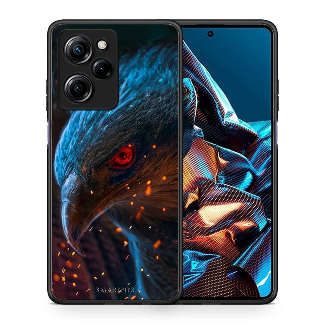 Θήκη Xiaomi Poco X5 Pro 5G Dual PopArt Eagle από τη Smartfits με σχέδιο στο πίσω μέρος και μαύρο περίβλημα | Xiaomi Poco X5 Pro 5G Dual PopArt Eagle Case with Colorful Back and Black Bezels