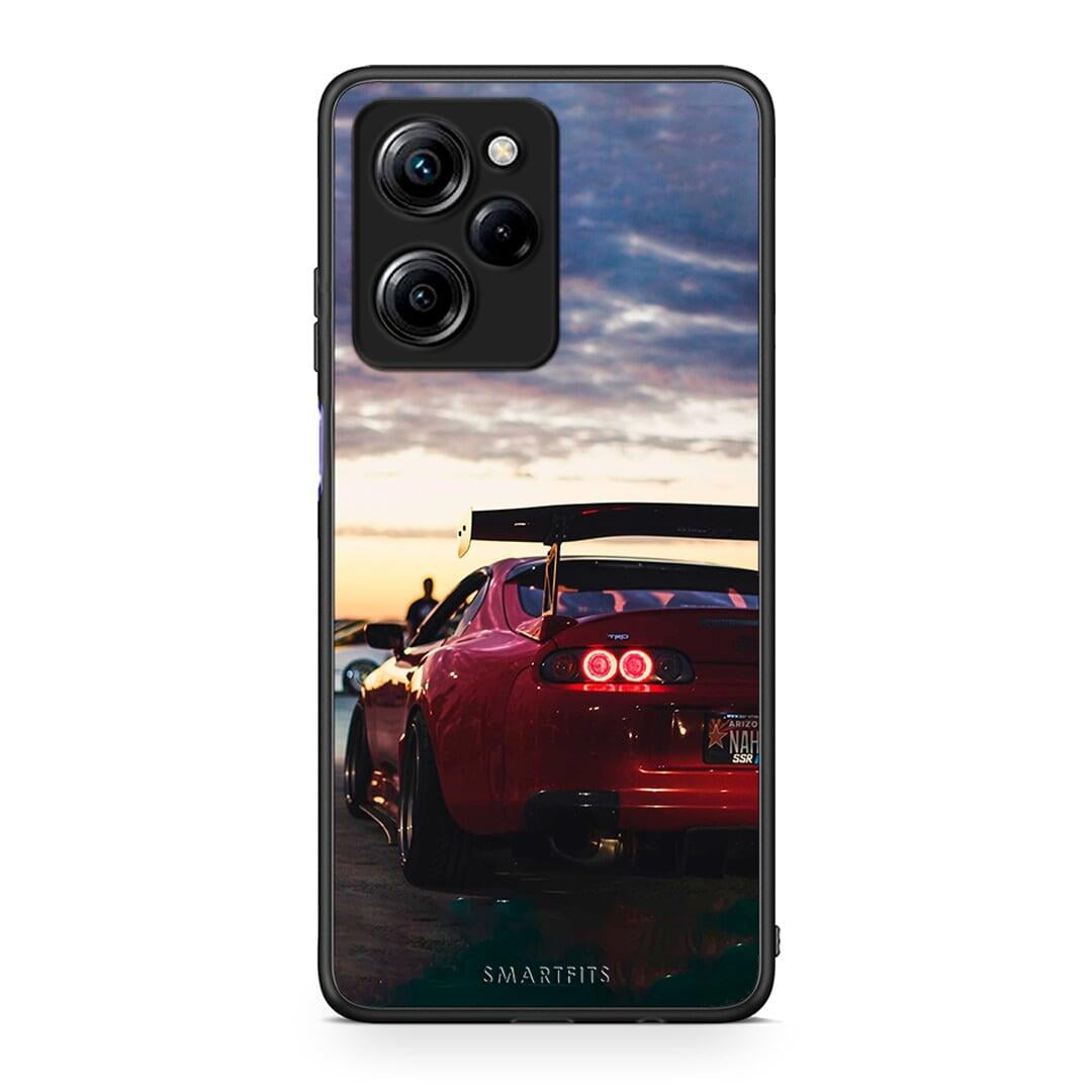 Θήκη Xiaomi Poco X5 Pro 5G Dual Racing Supra από τη Smartfits με σχέδιο στο πίσω μέρος και μαύρο περίβλημα | Xiaomi Poco X5 Pro 5G Dual Racing Supra Case with Colorful Back and Black Bezels