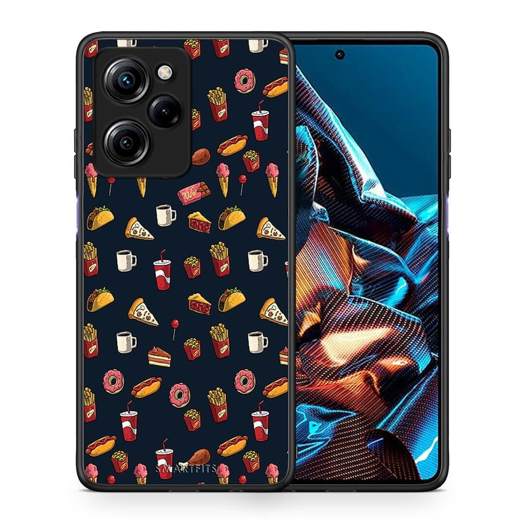 Θήκη Xiaomi Poco X5 Pro 5G Dual Random Hungry από τη Smartfits με σχέδιο στο πίσω μέρος και μαύρο περίβλημα | Xiaomi Poco X5 Pro 5G Dual Random Hungry Case with Colorful Back and Black Bezels