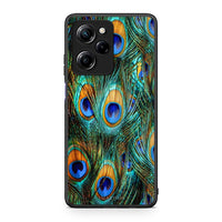 Thumbnail for Θήκη Xiaomi Poco X5 Pro 5G Dual Real Peacock Feathers από τη Smartfits με σχέδιο στο πίσω μέρος και μαύρο περίβλημα | Xiaomi Poco X5 Pro 5G Dual Real Peacock Feathers Case with Colorful Back and Black Bezels