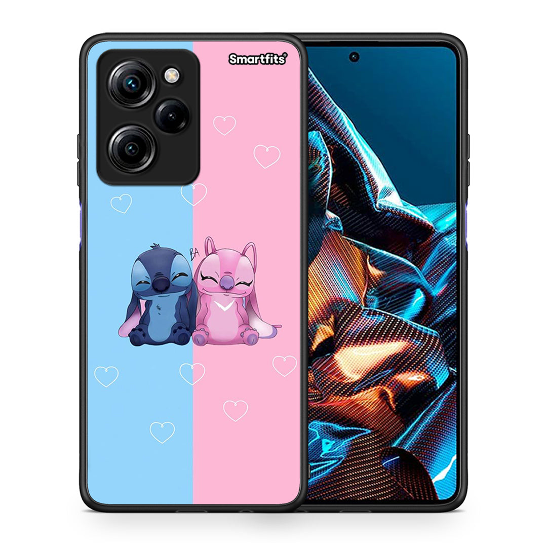 Θήκη Xiaomi Poco X5 Pro 5G Dual Stitch And Angel από τη Smartfits με σχέδιο στο πίσω μέρος και μαύρο περίβλημα | Xiaomi Poco X5 Pro 5G Dual Stitch And Angel Case with Colorful Back and Black Bezels