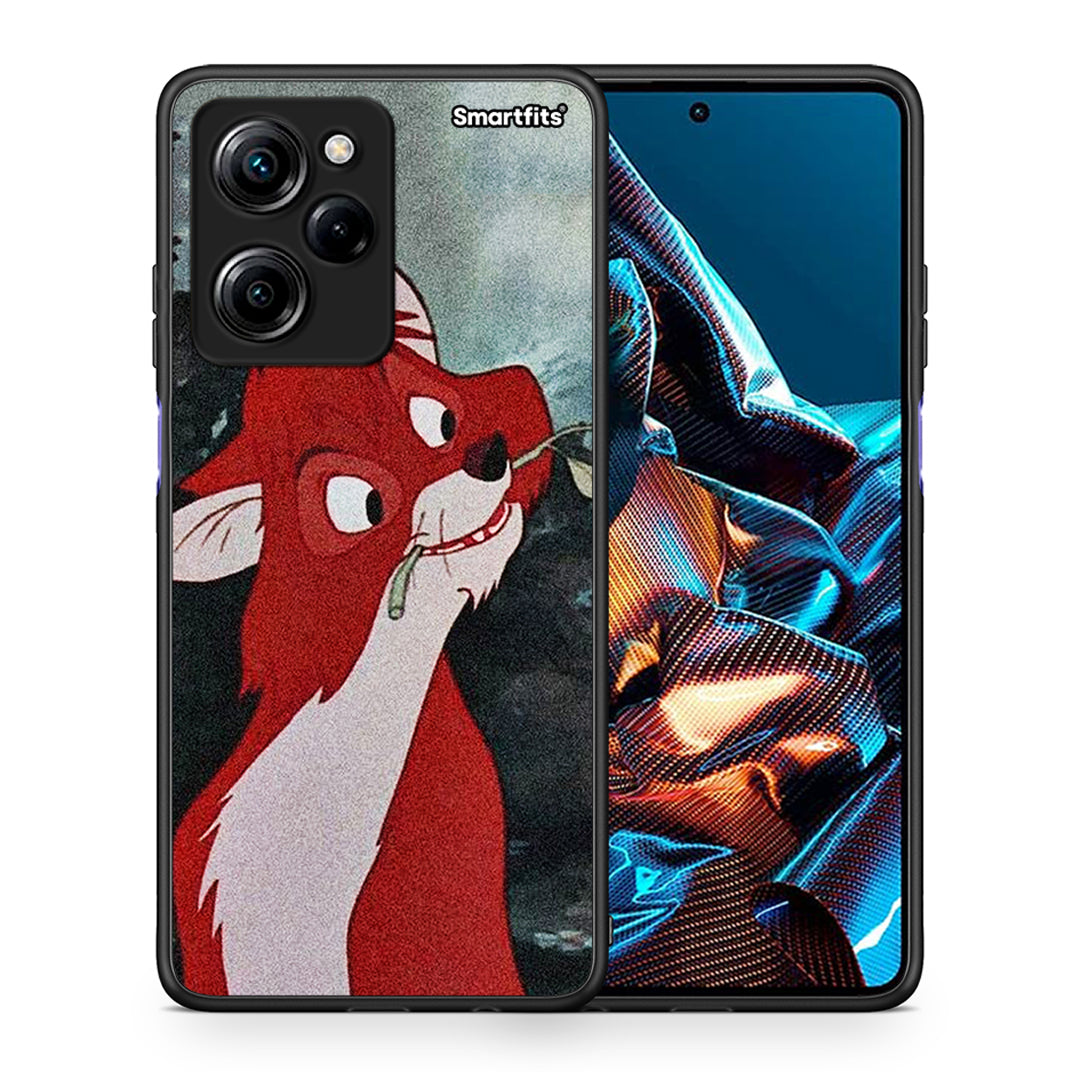 Θήκη Xiaomi Poco X5 Pro 5G Dual Tod And Vixey Love 1 από τη Smartfits με σχέδιο στο πίσω μέρος και μαύρο περίβλημα | Xiaomi Poco X5 Pro 5G Dual Tod And Vixey Love 1 Case with Colorful Back and Black Bezels