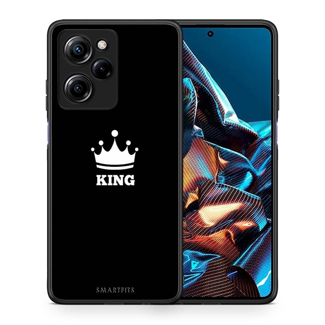 Θήκη Xiaomi Poco X5 Pro 5G Dual Valentine King από τη Smartfits με σχέδιο στο πίσω μέρος και μαύρο περίβλημα | Xiaomi Poco X5 Pro 5G Dual Valentine King Case with Colorful Back and Black Bezels