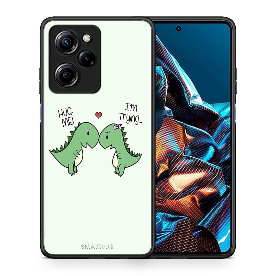 Θήκη Xiaomi Poco X5 Pro 5G Dual Valentine Rex από τη Smartfits με σχέδιο στο πίσω μέρος και μαύρο περίβλημα | Xiaomi Poco X5 Pro 5G Dual Valentine Rex Case with Colorful Back and Black Bezels