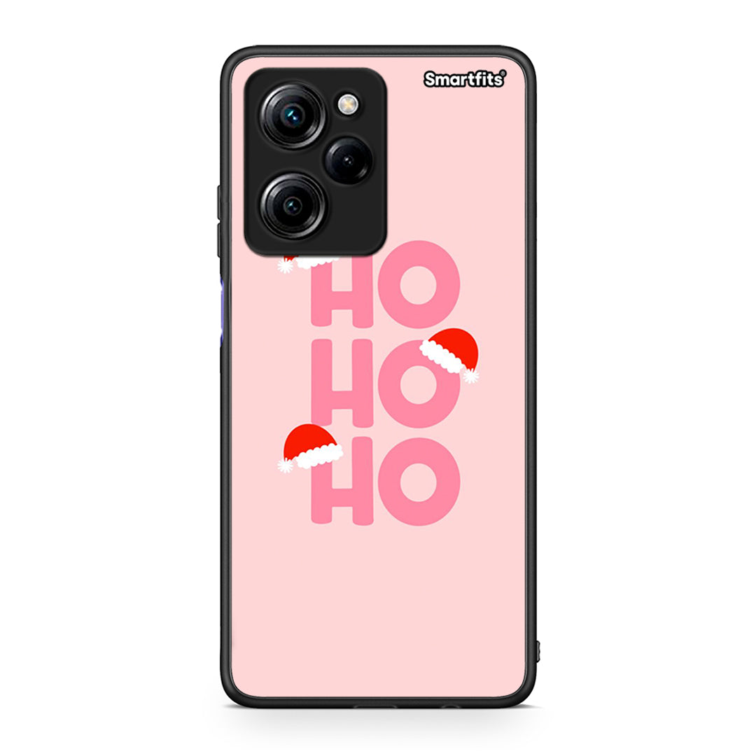 Θήκη Xiaomi Poco X5 Pro 5G Dual Xmas Ho Ho Ho από τη Smartfits με σχέδιο στο πίσω μέρος και μαύρο περίβλημα | Xiaomi Poco X5 Pro 5G Dual Xmas Ho Ho Ho Case with Colorful Back and Black Bezels