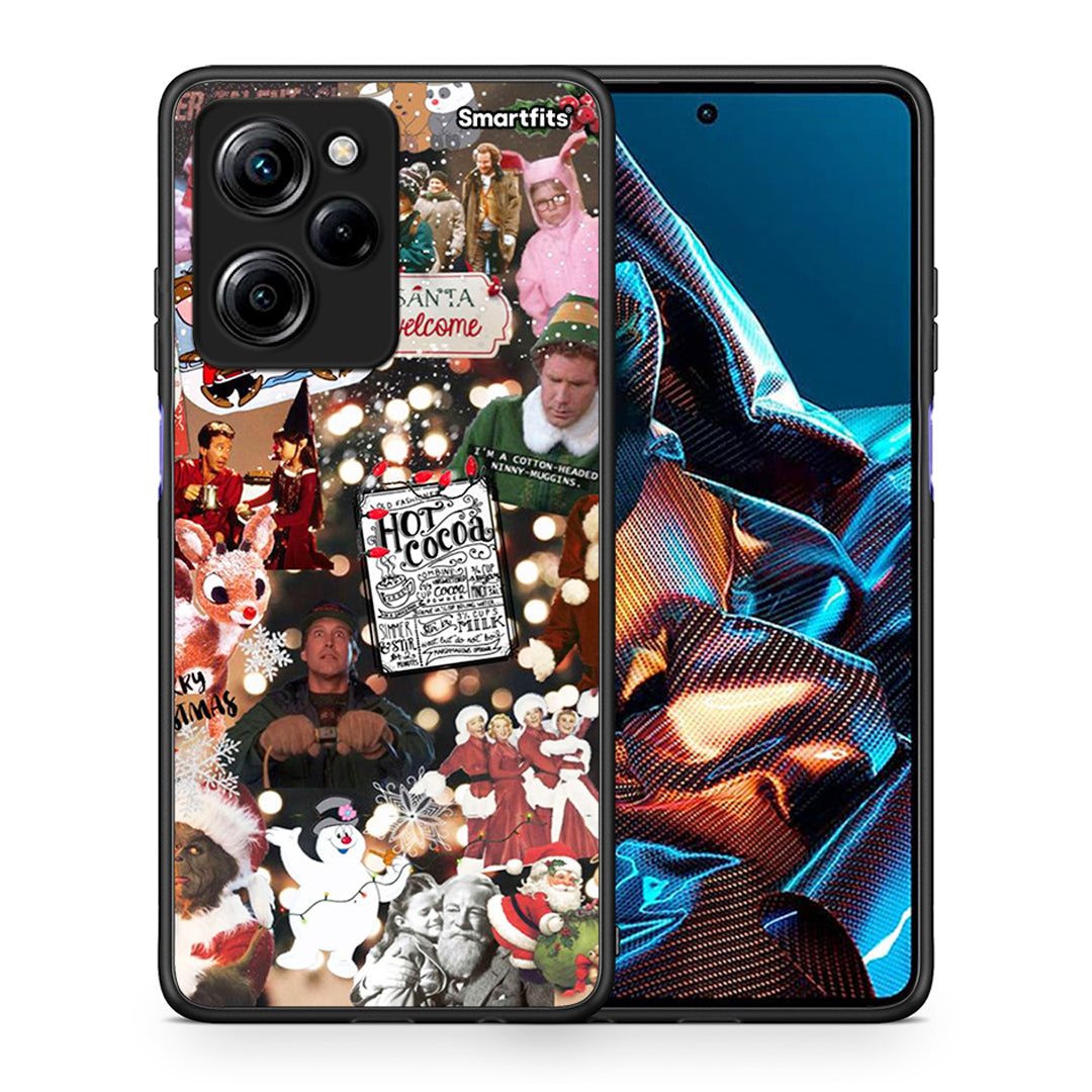 Θήκη Xiaomi Poco X5 Pro 5G Dual Xmas Movies από τη Smartfits με σχέδιο στο πίσω μέρος και μαύρο περίβλημα | Xiaomi Poco X5 Pro 5G Dual Xmas Movies Case with Colorful Back and Black Bezels