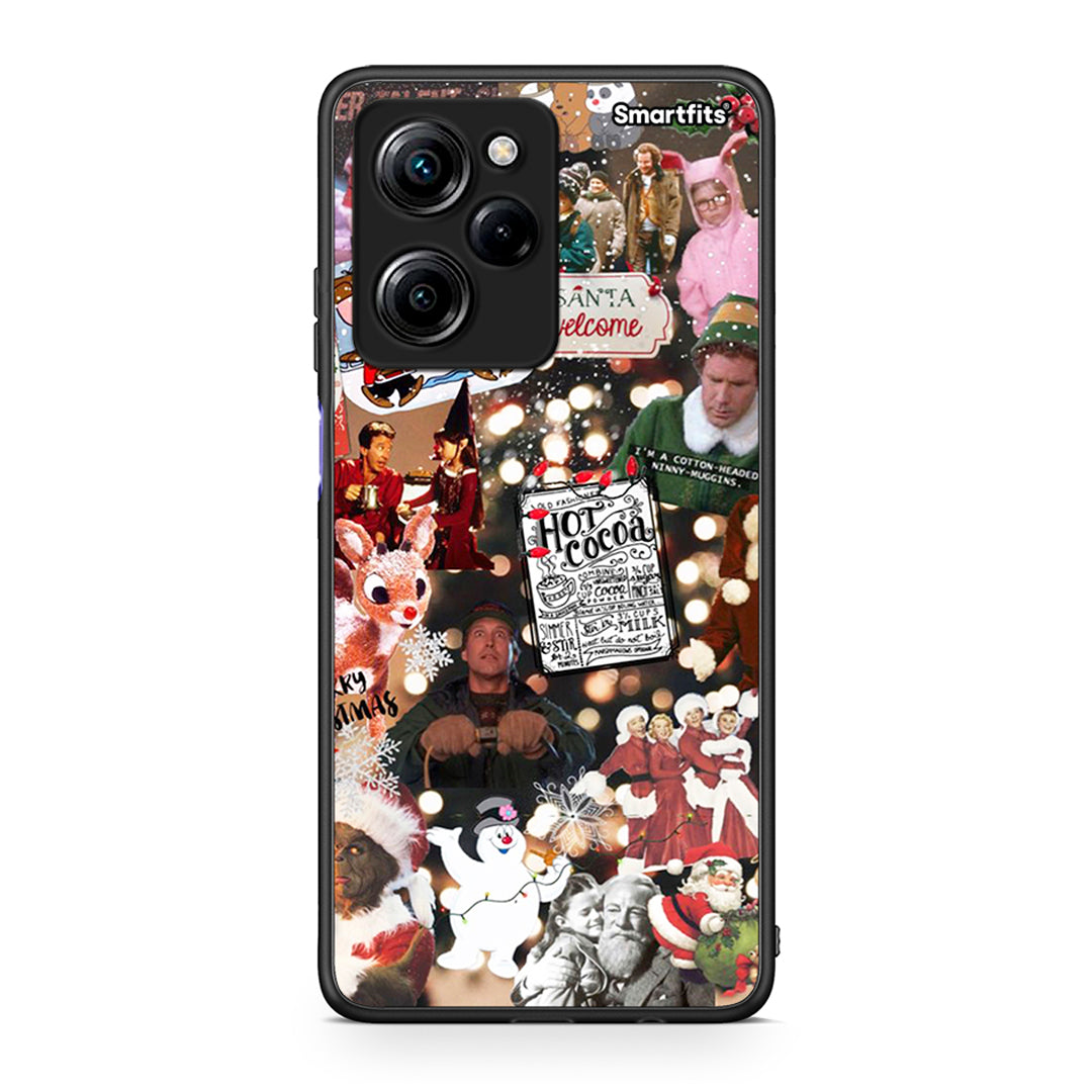 Θήκη Xiaomi Poco X5 Pro 5G Dual Xmas Movies από τη Smartfits με σχέδιο στο πίσω μέρος και μαύρο περίβλημα | Xiaomi Poco X5 Pro 5G Dual Xmas Movies Case with Colorful Back and Black Bezels