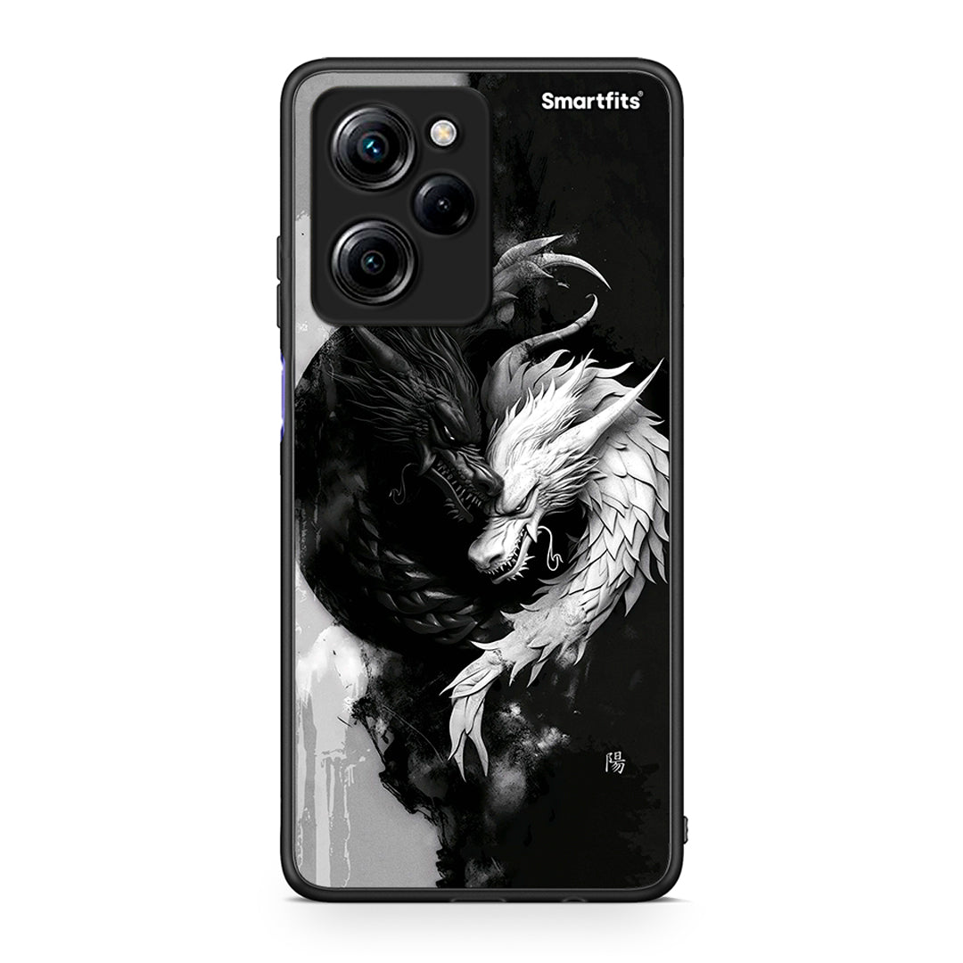 Θήκη Xiaomi Poco X5 Pro 5G Dual Yin Yang από τη Smartfits με σχέδιο στο πίσω μέρος και μαύρο περίβλημα | Xiaomi Poco X5 Pro 5G Dual Yin Yang Case with Colorful Back and Black Bezels