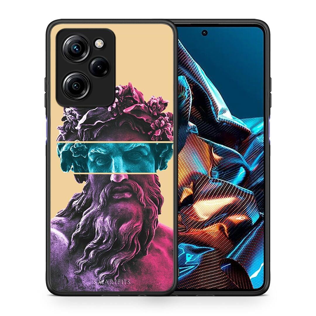 Θήκη Xiaomi Poco X5 Pro 5G Dual Zeus Art από τη Smartfits με σχέδιο στο πίσω μέρος και μαύρο περίβλημα | Xiaomi Poco X5 Pro 5G Dual Zeus Art Case with Colorful Back and Black Bezels