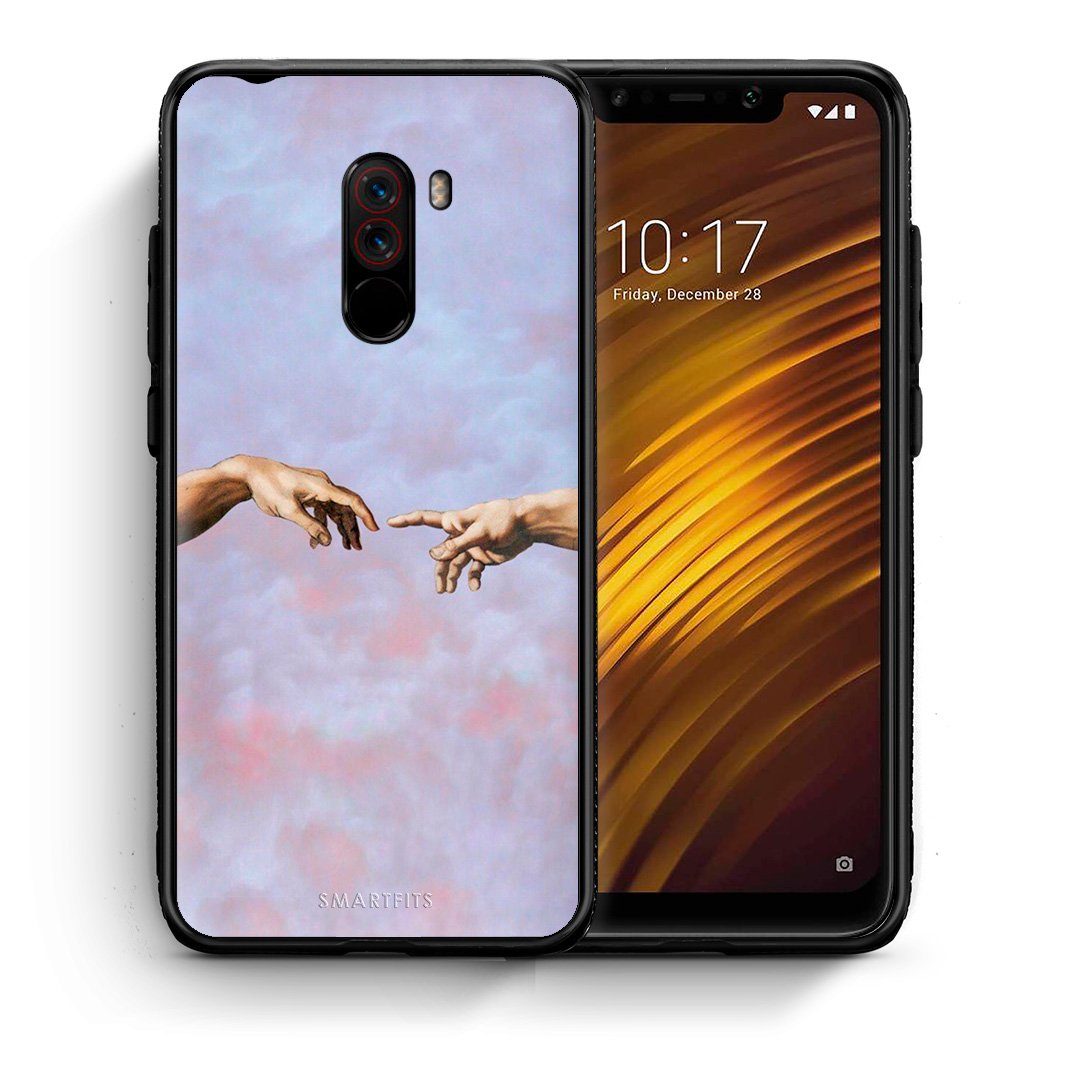 Θήκη Xiaomi Pocophone F1 Adam Hand από τη Smartfits με σχέδιο στο πίσω μέρος και μαύρο περίβλημα | Xiaomi Pocophone F1 Adam Hand case with colorful back and black bezels