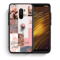 Thumbnail for Θήκη Xiaomi Pocophone F1 Aesthetic Collage από τη Smartfits με σχέδιο στο πίσω μέρος και μαύρο περίβλημα | Xiaomi Pocophone F1 Aesthetic Collage case with colorful back and black bezels