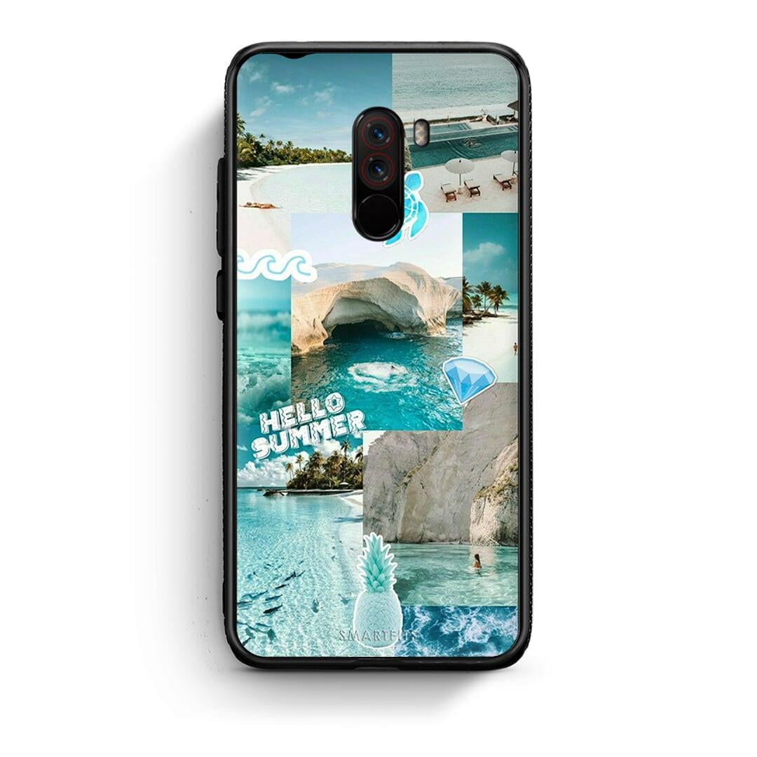 Xiaomi Pocophone F1 Aesthetic Summer Θήκη από τη Smartfits με σχέδιο στο πίσω μέρος και μαύρο περίβλημα | Smartphone case with colorful back and black bezels by Smartfits