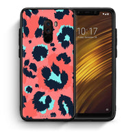 Thumbnail for Θήκη Xiaomi Pocophone F1 Pink Leopard Animal από τη Smartfits με σχέδιο στο πίσω μέρος και μαύρο περίβλημα | Xiaomi Pocophone F1 Pink Leopard Animal case with colorful back and black bezels