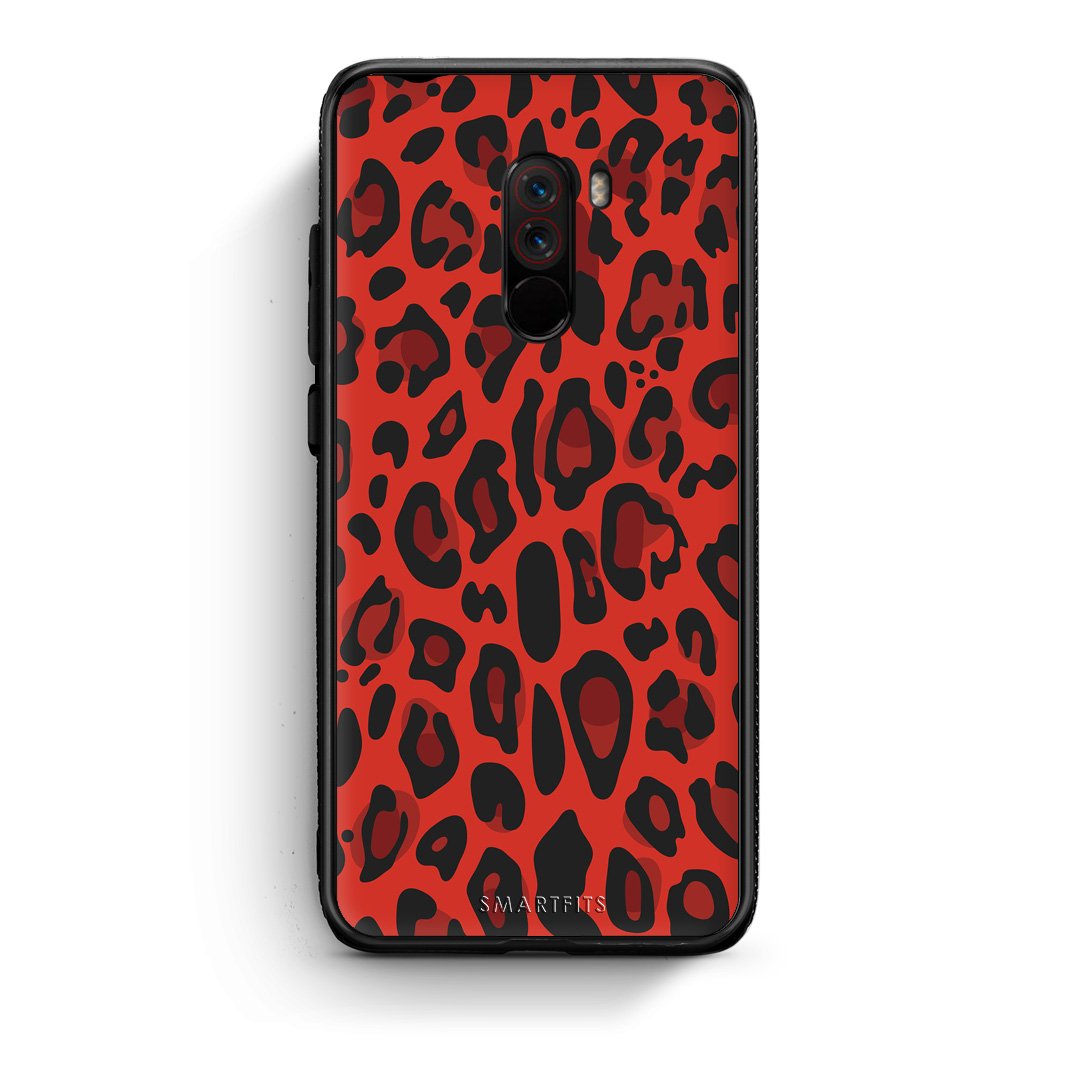 4 - Xiaomi Pocophone F1 Red Leopard Animal case, cover, bumper