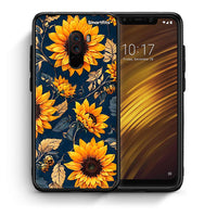 Thumbnail for Θήκη Xiaomi Pocophone F1 Autumn Sunflowers από τη Smartfits με σχέδιο στο πίσω μέρος και μαύρο περίβλημα | Xiaomi Pocophone F1 Autumn Sunflowers case with colorful back and black bezels